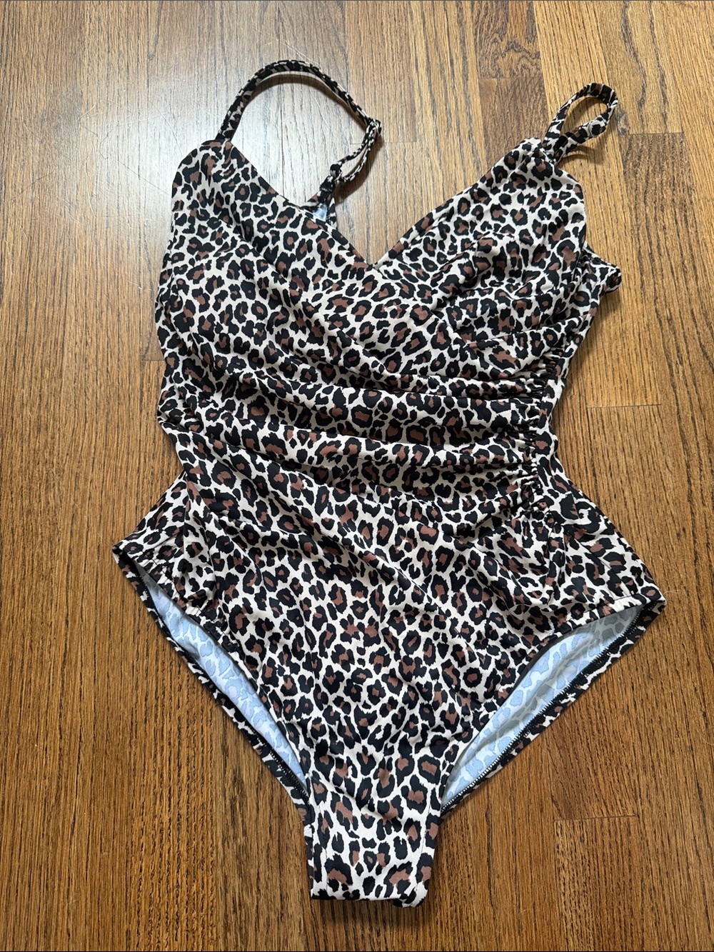 Aqua green brand Leopard Print One-Piece Swimsuit sz large